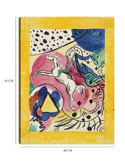 Foto 6 | Foto 6 | Cuadro Decorativo - Diseño Para La Portada Del Almanaque ',el Jinete Azul', (1911)- Wassily Kandinsky - 46x61 -fine Art Tj