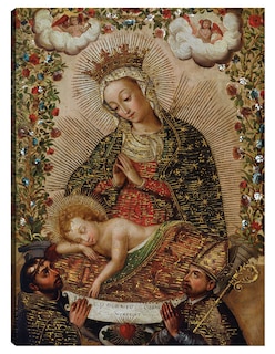 Foto 1 | Foto 1 | Cuadro Decorativo - La Virgen Adorando Al Niño Jesús Con Dos Santos (siglo Xviii)- Cuzco School - Religión - 69x92 - Fine Art Tj