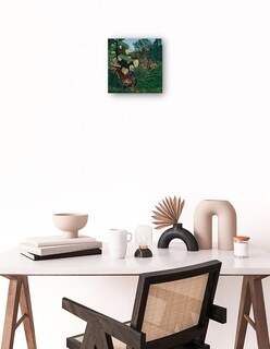 Foto 2 | Foto 2 | Cuadro Decorativo - Lucha Entre Un Tigre Y Un Búfalo (1908)- Henri Rousseau - Animales - 89x89 - Impresión En Lienzo-fine Art Tj