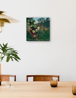 Foto 4 | Foto 4 | Cuadro Decorativo - Lucha Entre Un Tigre Y Un Búfalo (1908)- Henri Rousseau - Animales - 89x89 - Impresión En Lienzo-fine Art Tj