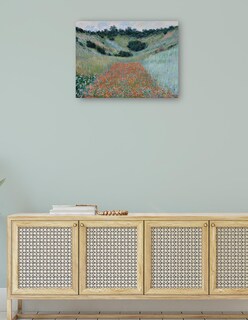 Foto 4 | Foto 4 | Cuadro Decorativo - Campo De Amapolas En Una Hondonada Cerca De Giverny (1885)- Claude Monet - Paisaje - 46x61 - Fine Art Tj
