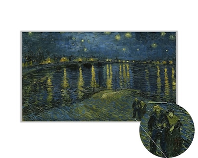 Foto 3 | Foto 3 | Cuadro Decorativo Entelado 70X120cm Noche Estrellada sobre el Ródano, Obra Maestra de Van Gogh