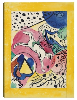 Foto 1 | Foto 1 | Cuadro Decorativo - Diseño Para La Portada Del Almanaque ',el Jinete Azul', (1911)- Wassily Kandinsky -107x143-fine Art Tj