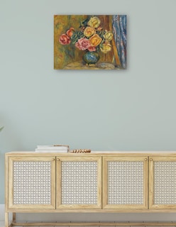 Foto 4 | Foto 4 | Cuadro Decorativo - Las Rosas Al Rideau Bleu (1912)- Pierre-auguste Renoir - Religión - 69x92 - Impresión En Lienzo-fine Art Tj