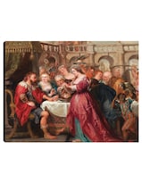Cuadro Decorativo - La Fiesta De Herodes (hacia 1638-1640)- Peter Paul Rubens - Religión - 28x36-impresión En Lienzo-fine Art Tj