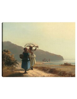 Foto 1 | Foto 1 | Cuadro Decorativo - Dos Mujeres Conversando Junto Al Mar, Santo Tomás 1856- Camille Pissarro - Fotografía - 46x61 - Fine Art Tj