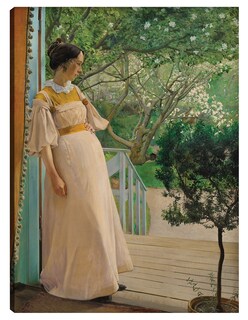 Foto 1 | Foto 1 | Cuadro Decorativo - En Las Ventanas Francesas. La Esposa Del Artista- Laurits Andersen Ring - Fotografía - 77x102 - Fine Art Tj