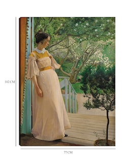 Foto 6 | Foto 6 | Cuadro Decorativo - En Las Ventanas Francesas. La Esposa Del Artista- Laurits Andersen Ring - Fotografía - 77x102 - Fine Art Tj