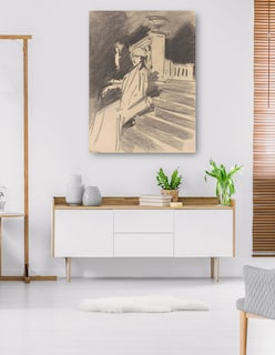 Foto 5 | Foto 5 | Cuadro Decorativo - Junto A La Fuente, Villa Torlonia, Frascati, Italia (c. 1907)- John Singer Sargent - 28x36 - Fine Art Tj