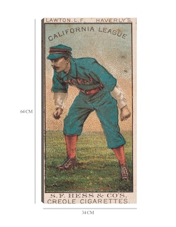Foto 6 | Foto 6 | Cuadro Decorativo - Lawton, Equipo Haverly, Retrato De Tarjeta De Béisbol- Library Of Congress - 34x64 - Fine Art Tj