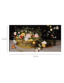 Foto 6 | Foto 6 | Cuadro Decorativo - Flores En Una Cesta Y Un Jarrón, 1615- Jan Brueghel The Elder - Floral - 64x122 - Fine Art Tj