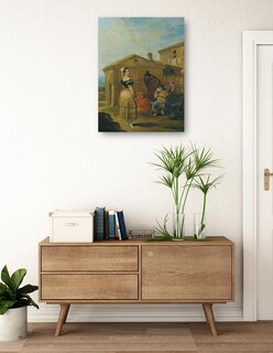 Foto 3 | Foto 3 | Cuadro Decorativo - Una Mujer De Pie Ante Un Grupo Musical.- Leonardo Alenza Y Nieto - Fotografía - 28x36 - Fine Art Tj