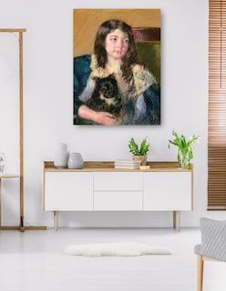 Foto 5 | Foto 5 | Cuadro Decorativo - Françoise, Sosteniendo Un Perrito, Mirando Hacia La Derecha (1909)- Mary Cassatt - 28x36 - Fine Art Tj