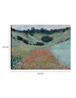 Foto 6 | Foto 6 | Cuadro Decorativo - Campo De Amapolas En Una Hondonada Cerca De Giverny (1885)- Claude Monet - Paisaje - 107x143 - Fine Art Tj