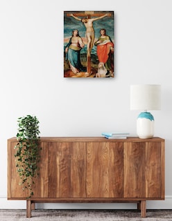 Foto 2 | Foto 2 | Cuadro Decorativo - Cristo En La Cruz Con Los Santos María, Juan Evangelista Y Catalina De Siena - Marco Pino-69x92-fine Art Tj