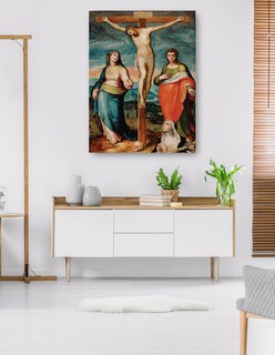 Foto 5 | Foto 5 | Cuadro Decorativo - Cristo En La Cruz Con Los Santos María, Juan Evangelista Y Catalina De Siena - Marco Pino-69x92-fine Art Tj