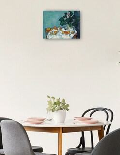 Foto 2 | Foto 2 | Cuadro Decorativo - Naturaleza Muerta Con Manzanas Y Un Tiesto De Prímulas- Paul Cezanne - Religión - 28x36 - Fine Art Tj
