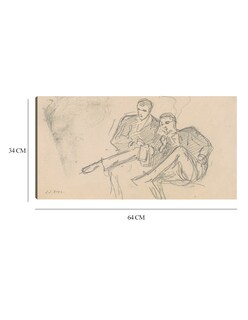 Foto 6 | Foto 6 | Cuadro Decorativo - Hombres Sentados (c. 1874-1877)- John Singer Sargent - Fotografía - 34x64 - Impresión En Lienzo -fine Art Tj