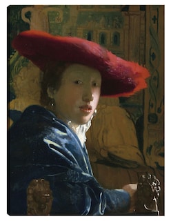 Foto 1 | Foto 1 | Cuadro Decorativo - La Chica Del Sombrero Rojo (c. 1665-1666)- Johannes Vermeer - Fotografía - 46x61 - Fine Art Tj