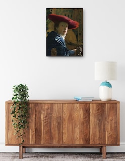Foto 2 | Foto 2 | Cuadro Decorativo - La Chica Del Sombrero Rojo (c. 1665-1666)- Johannes Vermeer - Fotografía - 46x61 - Fine Art Tj