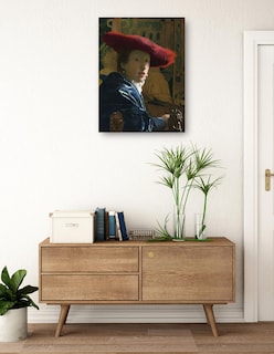 Foto 3 | Foto 3 | Cuadro Decorativo - La Chica Del Sombrero Rojo (c. 1665-1666)- Johannes Vermeer - Fotografía - 46x61 - Fine Art Tj
