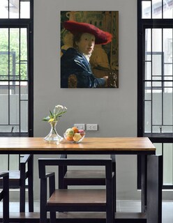 Foto 4 | Foto 4 | Cuadro Decorativo - La Chica Del Sombrero Rojo (c. 1665-1666)- Johannes Vermeer - Fotografía - 46x61 - Fine Art Tj