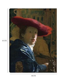 Foto 6 | Foto 6 | Cuadro Decorativo - La Chica Del Sombrero Rojo (c. 1665-1666)- Johannes Vermeer - Fotografía - 46x61 - Fine Art Tj