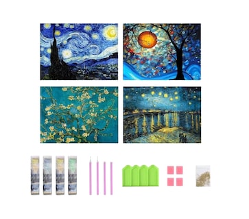 Foto 1 | Foto 1 | Cuadro Decorativo Pintura Diamante 5d 4 Set Multicolor
