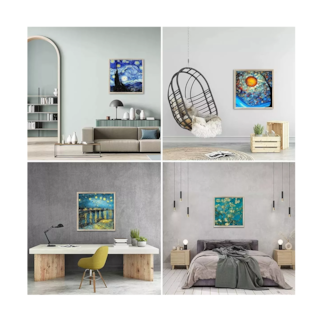 Foto 4 | Foto 4 | Cuadro Decorativo Pintura Diamante 5d 4 Set Multicolor