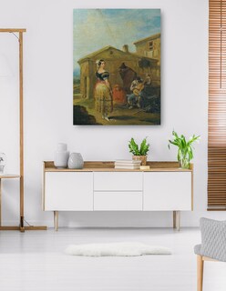 Foto 5 | Foto 5 | Cuadro Decorativo - Una Mujer De Pie Ante Un Grupo Musical.- Leonardo Alenza Y Nieto - Fotografía - 46x61 - Fine Art Tj