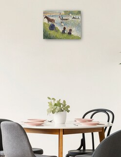 Foto 2 | Foto 2 | Cuadro Decorativo - Caballo Y Barcos (estudio Para Bañistas En Asnières) (1883-1884)- Georges Seurat - Costa - 28x36-fine Art Tj