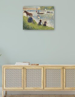 Foto 4 | Foto 4 | Cuadro Decorativo - Caballo Y Barcos (estudio Para Bañistas En Asnières) (1883-1884)- Georges Seurat - Costa - 28x36-fine Art Tj