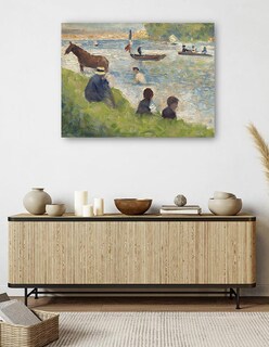 Foto 5 | Foto 5 | Cuadro Decorativo - Caballo Y Barcos (estudio Para Bañistas En Asnières) (1883-1884)- Georges Seurat - Costa - 28x36-fine Art Tj