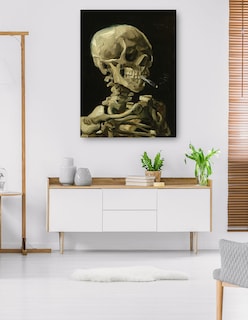 Foto 5 | Foto 5 | Cuadro Decorativo - Cabeza De Esqueleto Con Un Cigarrillo Encendido- Vincent Van Gogh - Abstracto - 28x36 - Fine Art Tj