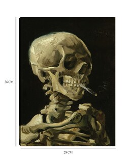 Foto 6 | Foto 6 | Cuadro Decorativo - Cabeza De Esqueleto Con Un Cigarrillo Encendido- Vincent Van Gogh - Abstracto - 28x36 - Fine Art Tj