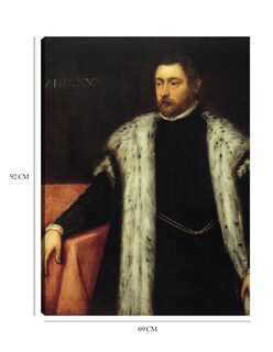 Foto 6 | Foto 6 | Cuadro Decorativo - Joven De Veinticinco Años Con Abrigo Forrado De Piel- Jacopo Tintoretto - Fotografía - 69x92 - Fine Art Tj
