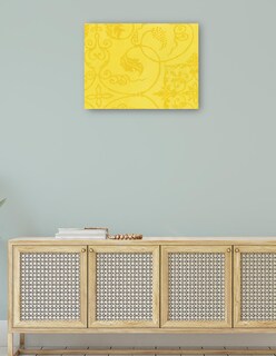 Foto 4 | Foto 4 | Cuadro Decorativo - Grabado En Madera Original Vintage Japonés -amarillo- Taguchi Tomoki - Abstracto - 77x102 - Fine Art Tj