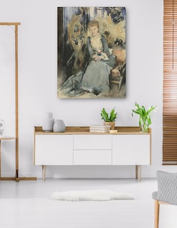 Foto 5 | Foto 5 | Cuadro Decorativo - Sra. Reubell Sentada Frente A Una Pantalla (hacia 1884)- John Singer Sargent - 28x36 - Fine Art Tj