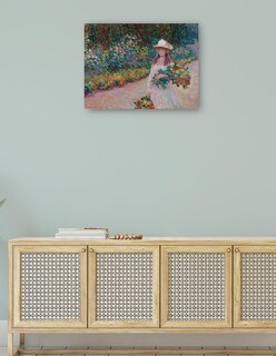 Foto 4 | Foto 4 | Cuadro Decorativo - Jovencita En El Jardín De Giverny (1888)- Claude Monet - Fotografía - 69x92 -impresión En Lienzo-fine Art Tj