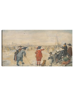 Foto 1 | Foto 1 | Cuadro Decorativo - Juegos De Invierno En El Río Helado Ijssel- Hendrick Avercamp - Fotografía - 54x102 - Fine Art Tj