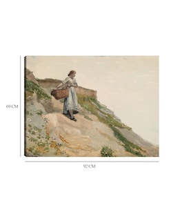 Foto 6 | Foto 6 | Cuadro Decorativo - Niña Cargando Una Cesta (1882)- Winslow Homer - Fotografía - 69x92 - Impresión En Lienzo - Fine Art Tj