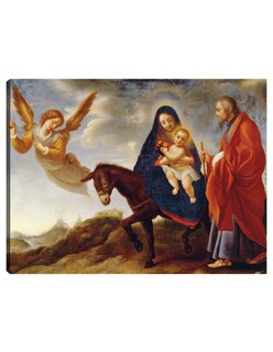 Foto 1 | Foto 1 | Cuadro Decorativo - La Huida A Egipto (entre 1648 Y 1650)- Carlo Dolci - Fotografía - 46x61 - Impresión En Lienzo - Fine Art Tj