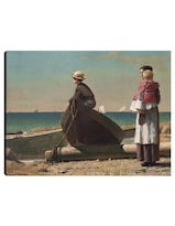 Cuadro Decorativo - ¡viene Papá! (1873)- Winslow Homer - Fotografía - 46x61 - Impresión En Lienzo - Fine Art Tj