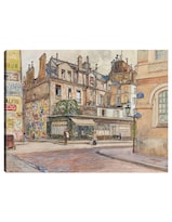 Cuadro Decorativo - Esquina De La Rue Mabillon Y La Rue Clément- Frédéric Houbron - 46x61 - Impresión En Lienzo - Fatj