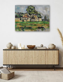Foto 5 | Foto 5 | Cuadro Decorativo - Orillas Del Marne (hacia 1888)- Paul Cézanne - Fotografía - 77x102 - Impresión En Lienzo - Fine Art Tj