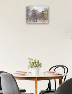 Foto 2 | Foto 2 | Cuadro Decorativo - El Boulevard Des Italiens, Aspecto Matutino - Frédéric Houbron - 46x61 - Impresión En Lienzo - Fatj