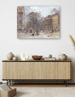 Foto 5 | Foto 5 | Cuadro Decorativo - El Boulevard Des Italiens, Aspecto Matutino - Frédéric Houbron - 46x61 - Impresión En Lienzo - Fatj