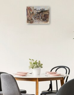 Foto 2 | Foto 2 | Cuadro Decorativo - El Marché Des Enfants Rouges, Lado Oeste- Frédéric Houbron - 46x61 - Impresión En Lienzo - Fatj