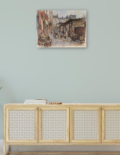 Foto 4 | Foto 4 | Cuadro Decorativo - El Marché Des Enfants Rouges, Lado Oeste- Frédéric Houbron - 46x61 - Impresión En Lienzo - Fatj