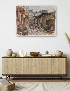 Foto 5 | Foto 5 | Cuadro Decorativo - El Marché Des Enfants Rouges, Lado Oeste- Frédéric Houbron - 46x61 - Impresión En Lienzo - Fatj